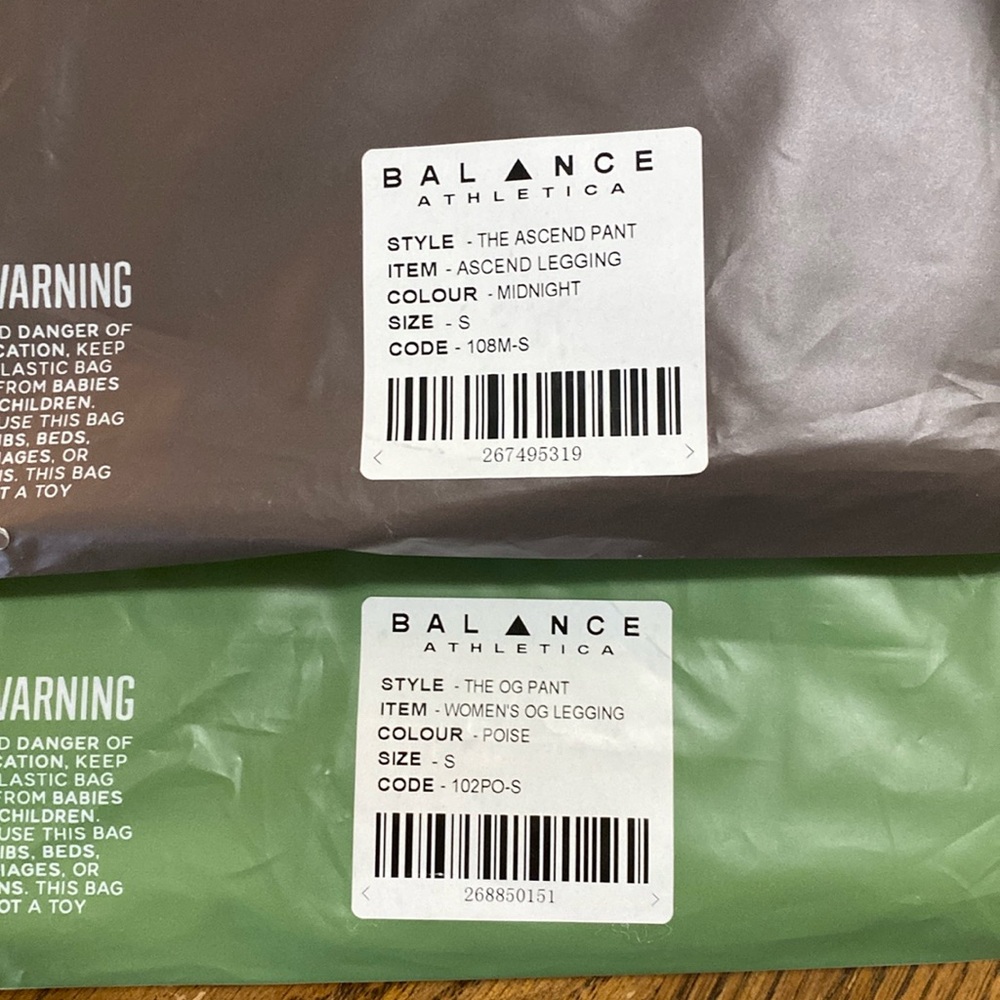 2 Balance Athletica Midnight Leggings